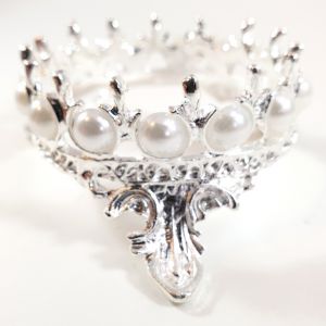 Brush Holder Crown, Silver